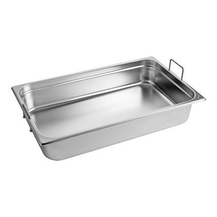 CaterChef Stainless Steel 18/8 GN 1/1 Gastronorm Pan | 100 mm Deep | 13.7 L | 53 x 32.5 cm 1