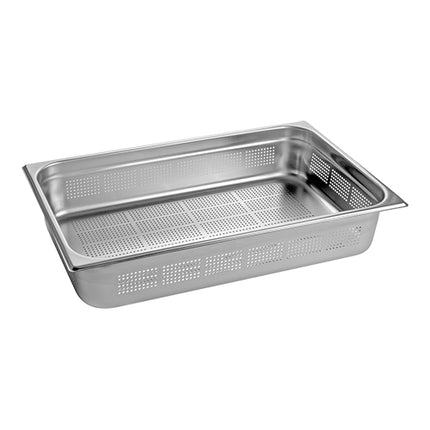 CaterChef Perforated GN 1/1 Gastronorm Pan | Stainless Steel 18/8 | 100 mm | 13.7 L 1