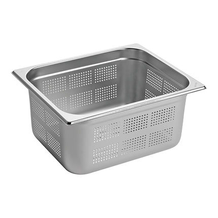 CaterChef Perforated GN 1/2 Gastronorm Pan | Stainless Steel 18/8 | 150 mm | 9.2 L 1