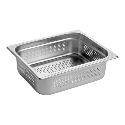 CaterChef Perforated GN 1/2 Gastronorm Pan | Stainless Steel 18/8 | 100 mm | 6.1 L 1