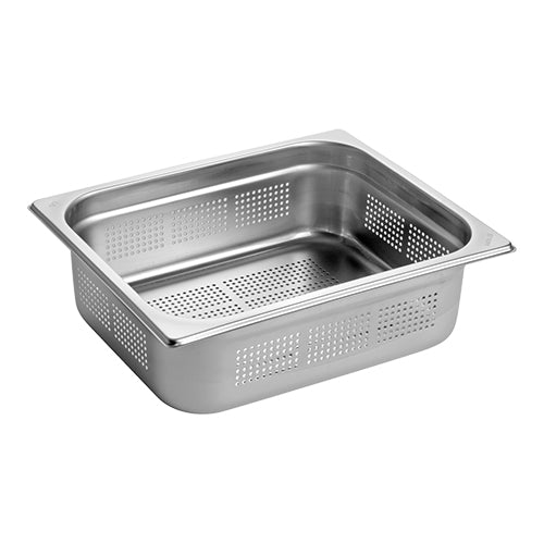 CaterChef Perforated GN 1/2 Gastronorm Pan | Stainless Steel 18/8 | 100 mm | 6.1 L 1