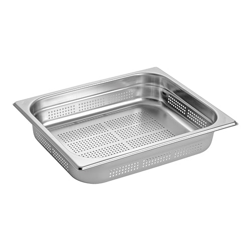 CaterChef Perforated GN 1/2 Gastronorm Pan | Stainless Steel 18/8 | 65 mm | 4 L 1