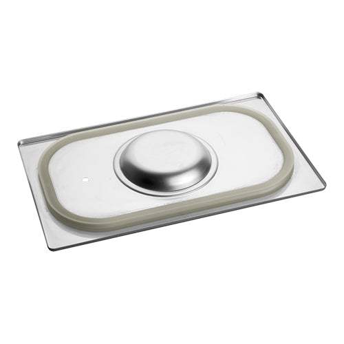 CaterChef GN 1/4 Gastronorm Lid with Silicone Sealing Edge | Stainless Steel 18/8 | 26.5 x 16.2 cm 1
