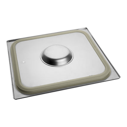 CaterChef GN 2/3 Gastronorm Lid with Silicone Sealing Edge | Stainless Steel 18/8 | 35.4 x 32.5 cm 1