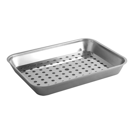Stainless Steel Drip Tray with Grid | EMGA | Stackable | 41 x 31 x H5.5 cm 1