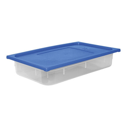 Blue Polypropylene GN 1/1 Food Container with Lid | CaterChef | 100 mm Deep | 13 L | 53 x 32.5 cm 1