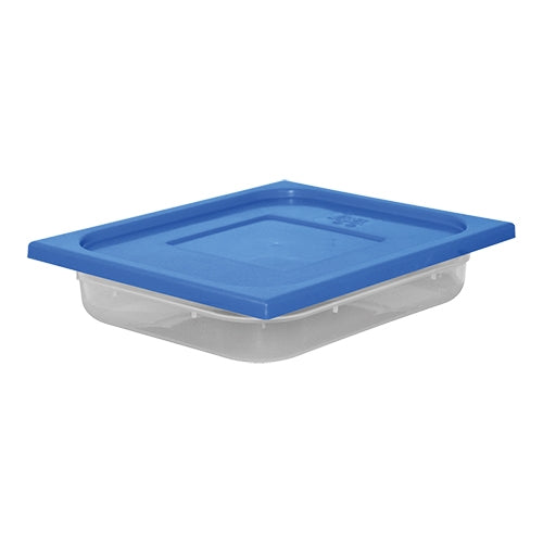 GN 1/2 Food Container with Blue Lid | CaterChef | Polypropylene, 3.9 L | 32.5 x 26.5 x H6.5 cm 1