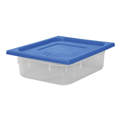CaterChef GN 1/2 Polypropylene Food Container with Blue Lid | Microwave & Dishwasher Safe | 5.9 L | 325 x 265 x H100 mm 1
