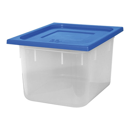 CaterChef GN 1/2 Polypropylene Food Container with Blue Lid | Microwave & Dishwasher Safe | 11.8 L | 325 x 265 x H200 mm 1