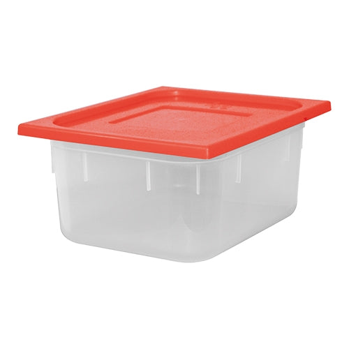 CaterChef Polypropylene Food Container with Red Lid | GN 1/2 150 mm | 8.9 L 1