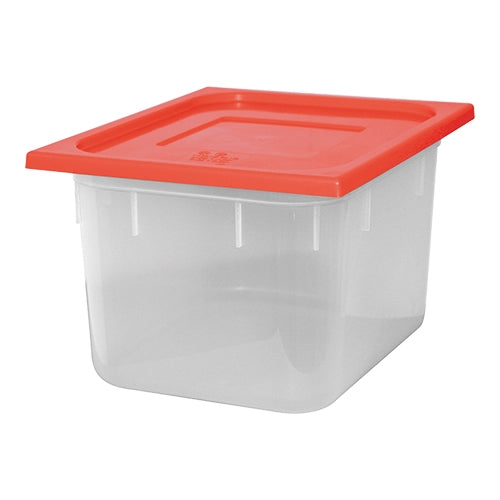 CaterChef Polypropylene Food Container with Red Lid | GN 1/2 200 mm | 11.8 L 1
