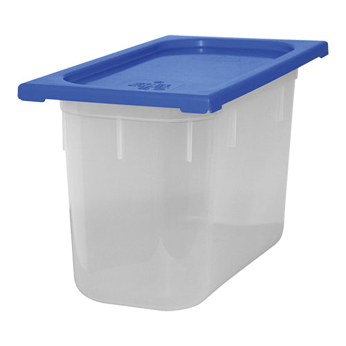 CaterChef Polypropylene Food Container with Blue Lid | GN 1/3 200 mm | 7 L 1