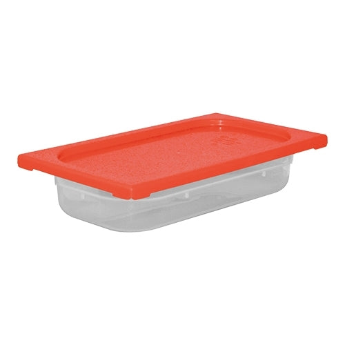 CaterChef GN 1/3 Polypropylene Food Container with Red Lid | 2.4 L | 32.5 x 17.6 cm, H65 mm 1