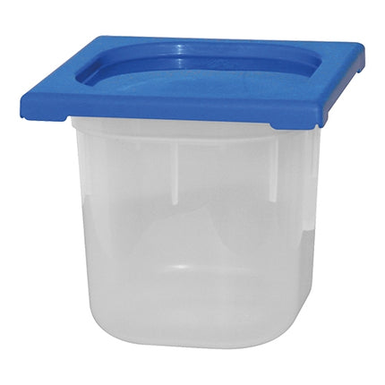 GN 1/6 Polypropylene Food Container with Blue Lid | CaterChef | 150 mm | 2.2 L 1