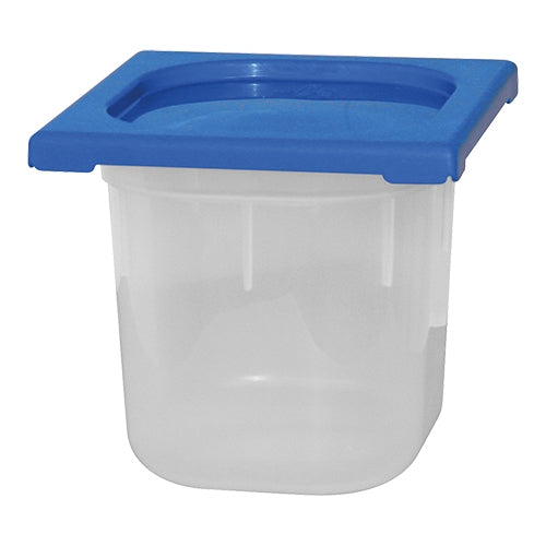 GN 1/6 Polypropylene Food Container with Blue Lid | CaterChef | 150 mm | 2.2 L 1