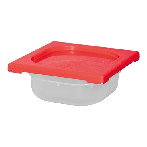 GN 1/6 Polypropylene Food Container with Red Lid | CaterChef | 65 mm | 1 L 1