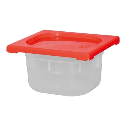GN 1/6 Polypropylene Food Container with Red Lid | CaterChef | 100 mm | 1.5 L 1