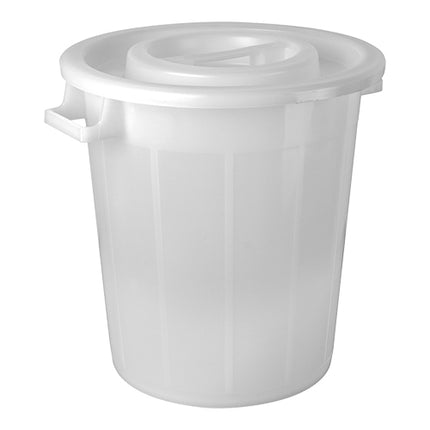 Food Container with Lid | EMGA | White LLDPE Polyethylene | 50 L | Ø45 x H47 cm 1