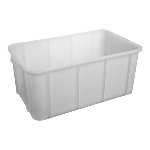 Stackable HDPE Stacking Container | EMGA | White | 46 L | 62.5 x 37 x H26 cm 1