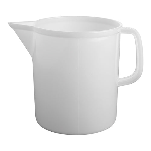 White HDPE Measuring Jug with Scale and Pouring Spout | EMGA | 3 L | Ø15 x H18 cm 1
