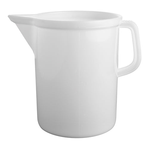 Measuring Jug with Spout and Scale | EMGA | White HDPE | 5 L | Ø19 x H24 cm 1