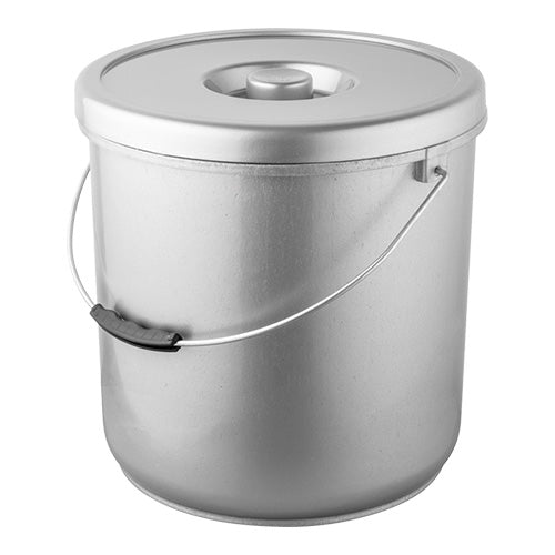 Bucket with Lid, Not Suitable for Food | EMGA | Gray PP | 25 L | Ø33 x H34 cm 1