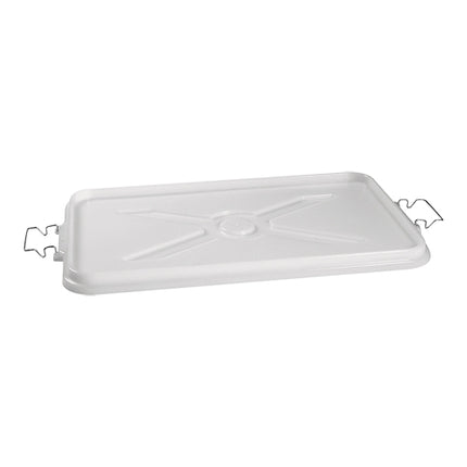 Stacking Container Lid with Brackets | EMGA | White HDPE | 62.5 x 37 cm 1