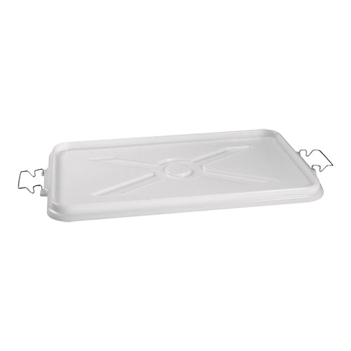 Stacking Container Lid with Brackets | EMGA | White HDPE | 62.5 x 37 cm 1
