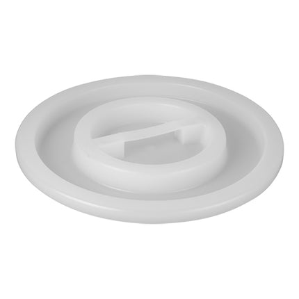 Round Food Container Lid for 75 L Container | EMGA | White LLDPE | Ø48.5 x H5 cm 1