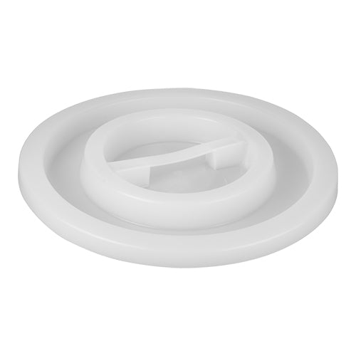 Round Food Container Lid for 120 L Container | EMGA | White LLDPE | Ø54.5 x H5 cm 1