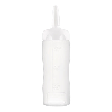Araven Transparent LDPE Squeeze Bottle with Cap and Measuring Scale | 0.35 L | Ø7 x H20.3 cm 1