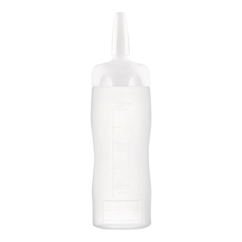 Araven Transparent LDPE Squeeze Bottle with Cap and Measuring Scale | 0.35 L | Ø7 x H20.3 cm 1