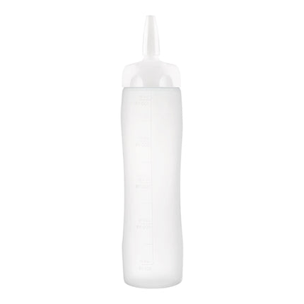 Araven Transparent LDPE Squeeze Bottle with Cap and Measuring Scale | 0.5 L | Ø7 x H26.1 cm 1