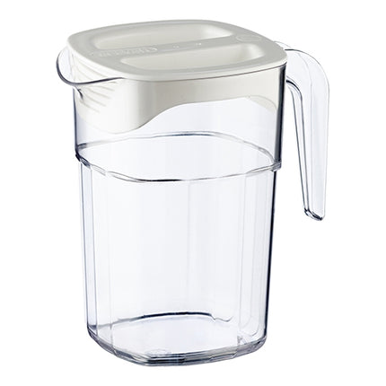 Transparent Polycarbonate Pitcher with White Lid and Pouring Strainer | Araven | Stackable | 1.4 L | W11.9 x D16.7 x H18 cm 1