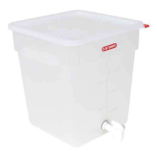 Araven Polypropylene Beverage Dispenser with Tap | 18 L | 28.5 x 28.5 x H32 cm 1
