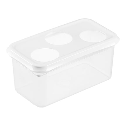 Araven Transparent Mobile Squeeze Bottle Organizer | 1/3 GN | 3 Ø75 mm Holes | 32.5 x 17.6 x 15 cm 1
