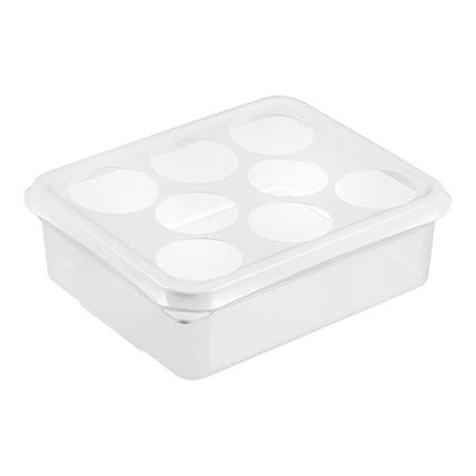 Araven Transparent Squeeze Bottle Organizer | 1/2 GN | 5 Ø60 mm and 3 Ø75 mm Holes | 32.5 x 26.5 x 10 cm 1
