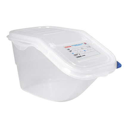 Araven 1/3 GN Transparent Polypropylene Food Container with Hinged Lid | FIFO Openings and HACCP ColorClip | 7 L 1