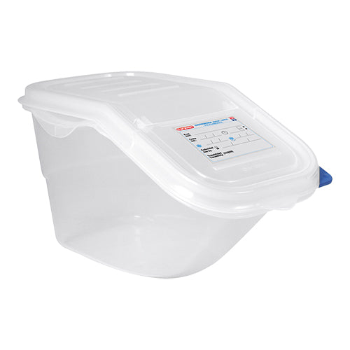 Araven 1/3 GN Transparent Polypropylene Food Container with Hinged Lid | FIFO Openings and HACCP ColorClip | 7 L 1