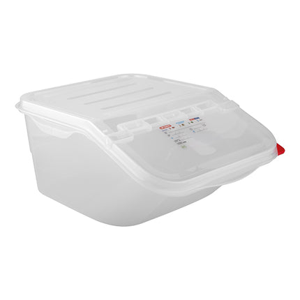 Food Container with Hinged Lid | Araven | Transparent Polypropylene, 2/3 GN | 16 L 1