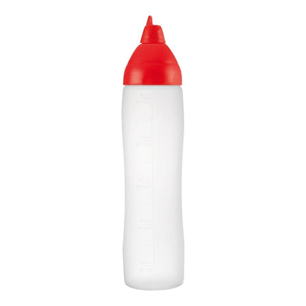 Araven Non-Drip Sauce Squeeze Bottle | Red LDPE | 0.5 L | Ø6 x H26.1 cm 1