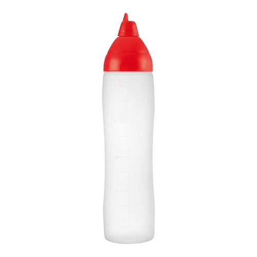 Araven Non-Drip Sauce Squeeze Bottle | Red LDPE | 0.5 L | Ø6 x H26.1 cm 1