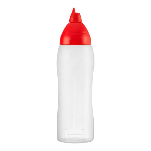Araven Red Squeeze Bottle with Anti-Leak Valve | LDPE | 0.75 L | Ø7.5 x H25.1 cm 1