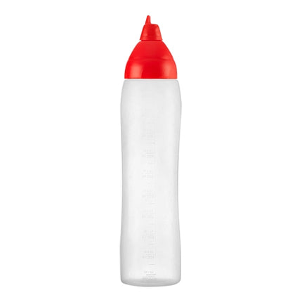 Araven Non-Drip Squeeze Bottle | Red LDPE | 1 L | Ø10 x H31.1 cm 1
