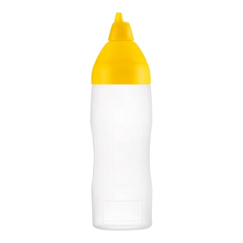 Araven Non-Drip Sauce Squeeze Bottle | Yellow LDPE | 0.35 L | Ø6 x H20.3 cm 1