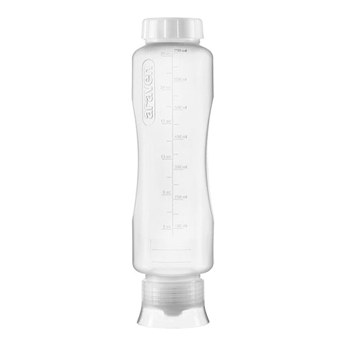 Araven FIFO Squeeze Bottle | Transparent LDPE | 0.700 L | Ø7.5 x H24.6 cm 1