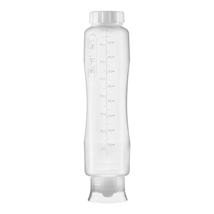 Araven FIFO Squeeze Bottle | Transparent LDPE | 0.950 L | Ø7.5 x H28.6 cm 1