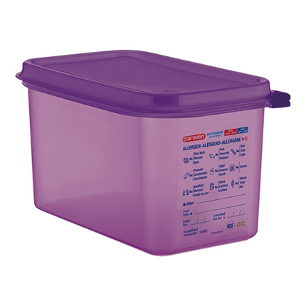 Araven Purple Airtight Food Container GN 1/4 | Polypropylene | 150 mm | 4.3 L 1