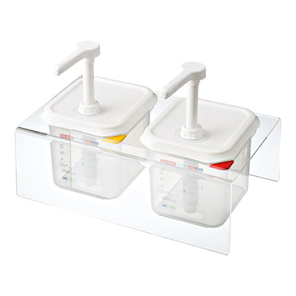 Araven Sauce Dispenser Bar | Set of 2 | 1/6 GN 150 mm Containers | 2.6 L Each 1
