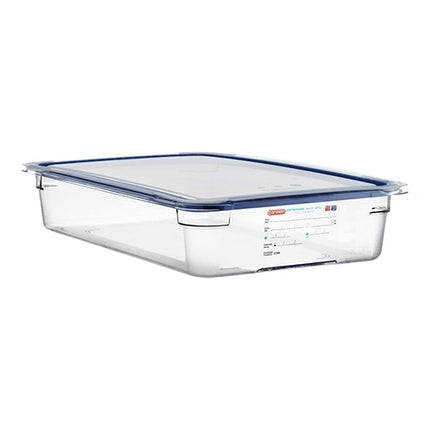 Araven GN 1/1 Polycarbonate Food Container with Silicone Seal Lid | Transparent | 100 mm | 13 L 1